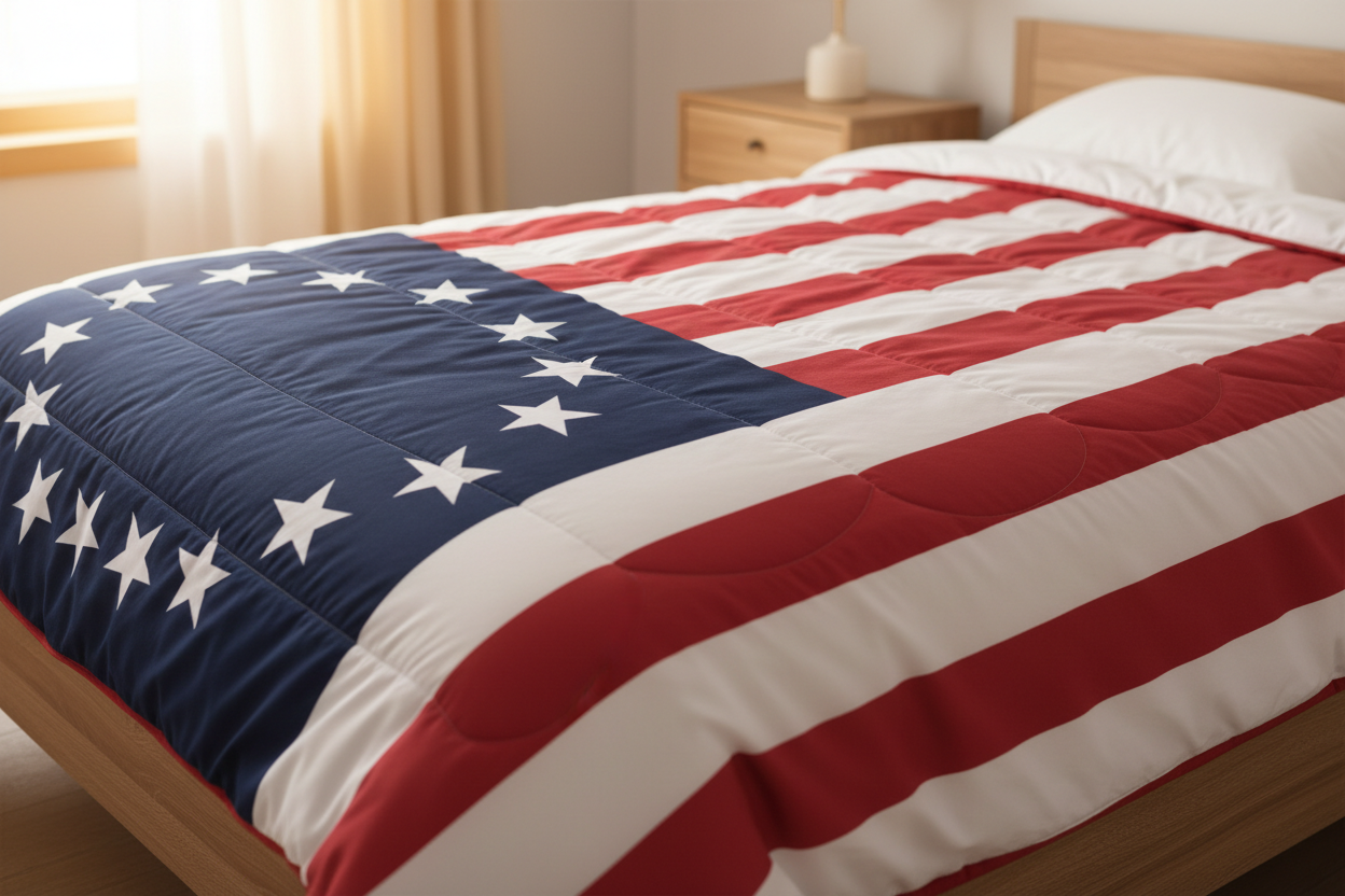 Queen sized Betsy Ross Flag Comforter