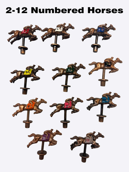 The Horse Race Party Game Brown Striped Track Edition