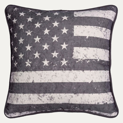 Patriotic Design Printed Throw Pillow Cover - 18 x 18 Inches