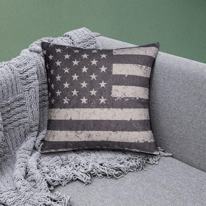 Patriotic Design Printed Throw Pillow Cover - 18 x 18 Inches