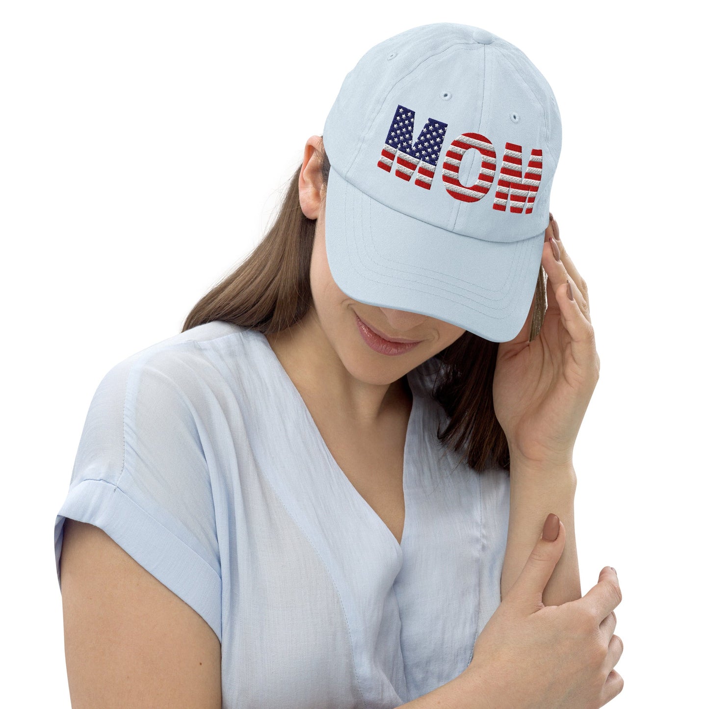 Mom USA Pastel Baseball Hat | Patriotic Headwear