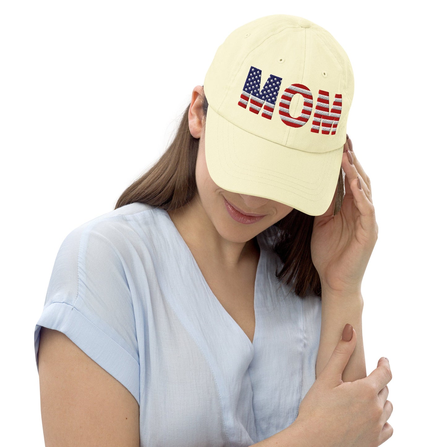 Mom USA Pastel Baseball Hat | Patriotic Headwear