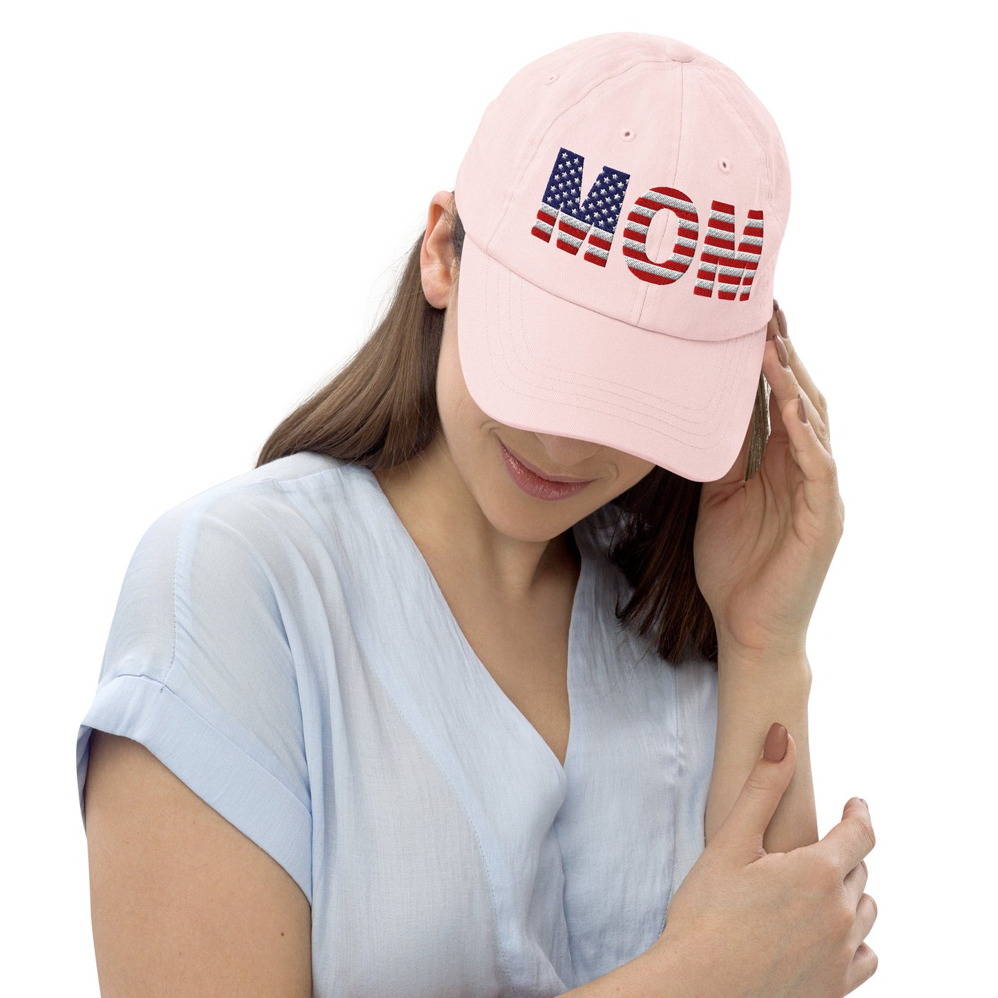 Mom USA Pastel Baseball Hat | Patriotic Headwear