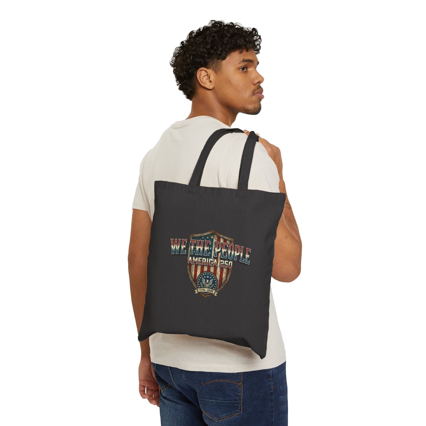 Patriotic We the People America’s 250th Anniversary Canvas Tote