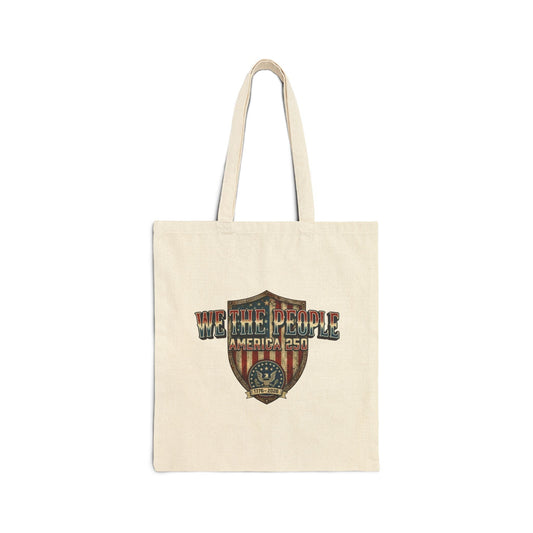 Patriotic We the People America’s 250th Anniversary Canvas Tote