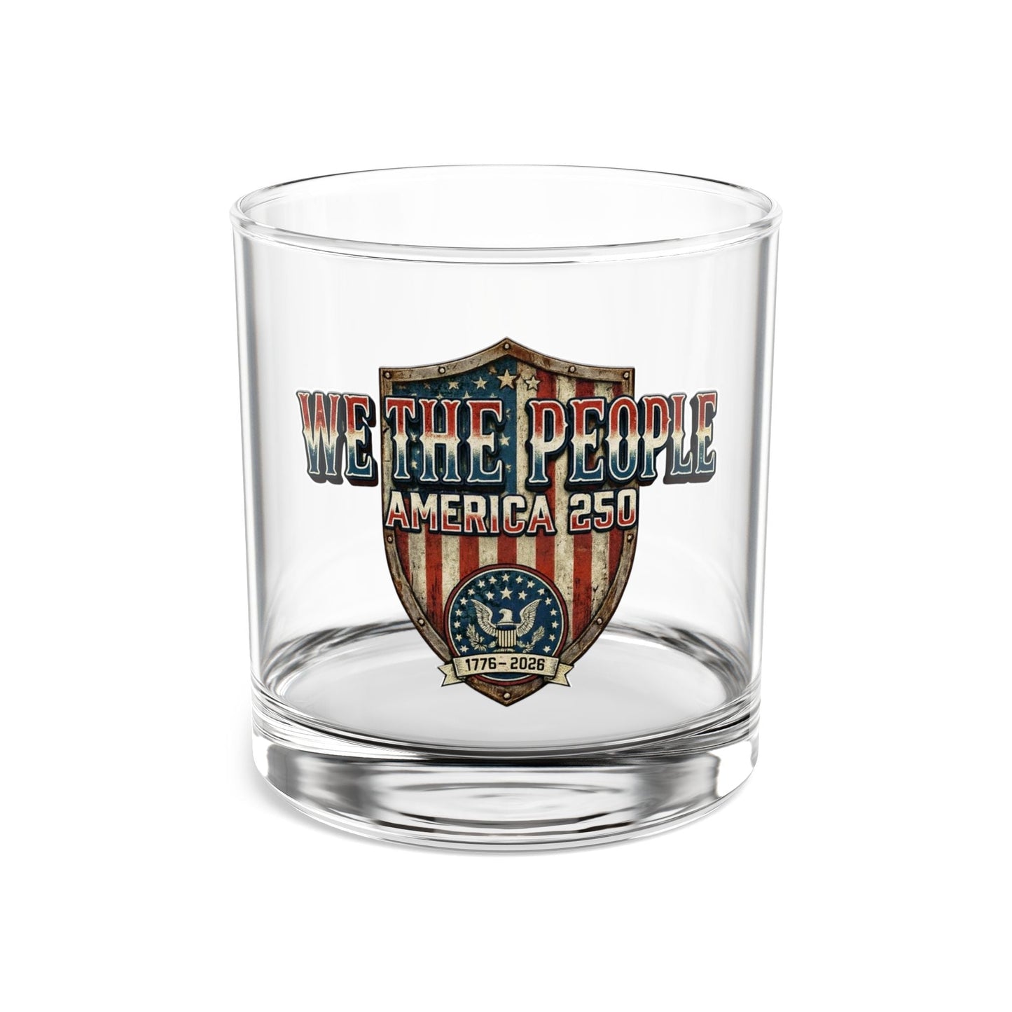 Patriotic We the People America’s 250th Anniversary Rocks Glass
