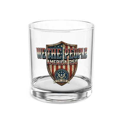 Patriotic We the People America’s 250th Anniversary Rocks Glass