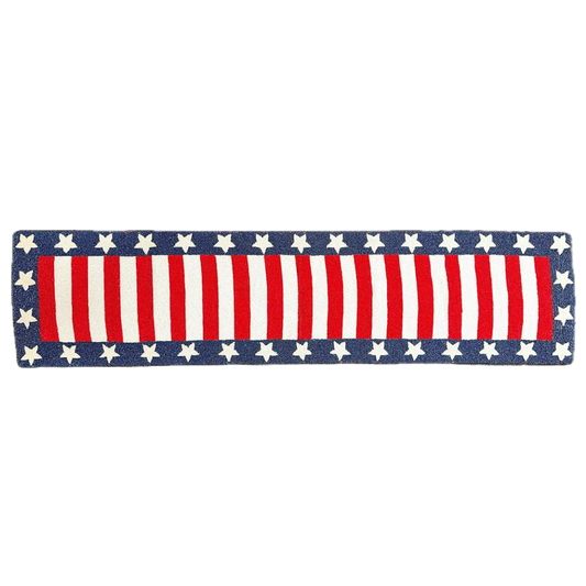 USA Flag Beaded Table Runner 13" x 54"