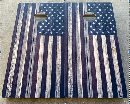 Rustic Flag Cornhole Set | Premium USA-Made Boards