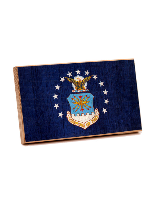 Air Force Wooden Desk Flag – American Oak | Shop250America