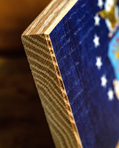 Air Force Wooden Desk Flag – American Oak | Made in USA | Flags of Valor