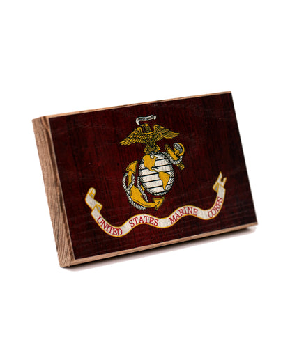 Marine Corps Wooden Desk Flag – Oak | Shop250America