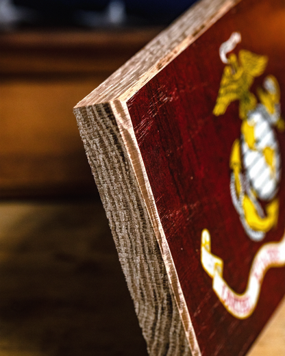 Marine Corps Wooden Desk Flag – Oak | Shop250America