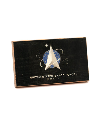 Space Force Wooden Desk Flag – American Oak | Shop250America