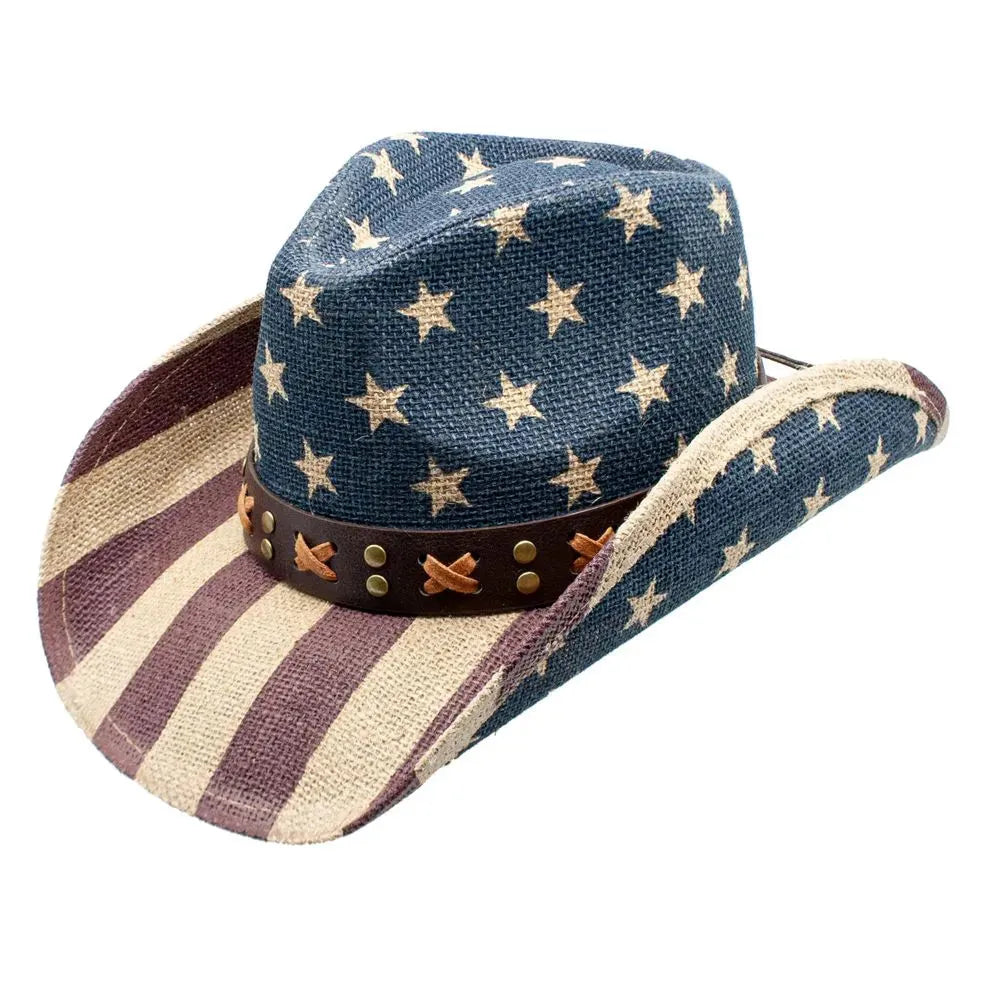 Peter Grimm Uncle Sam | Straw Cowboy Hat
