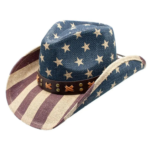 Peter Grimm Uncle Sam | Straw Cowboy Hat
