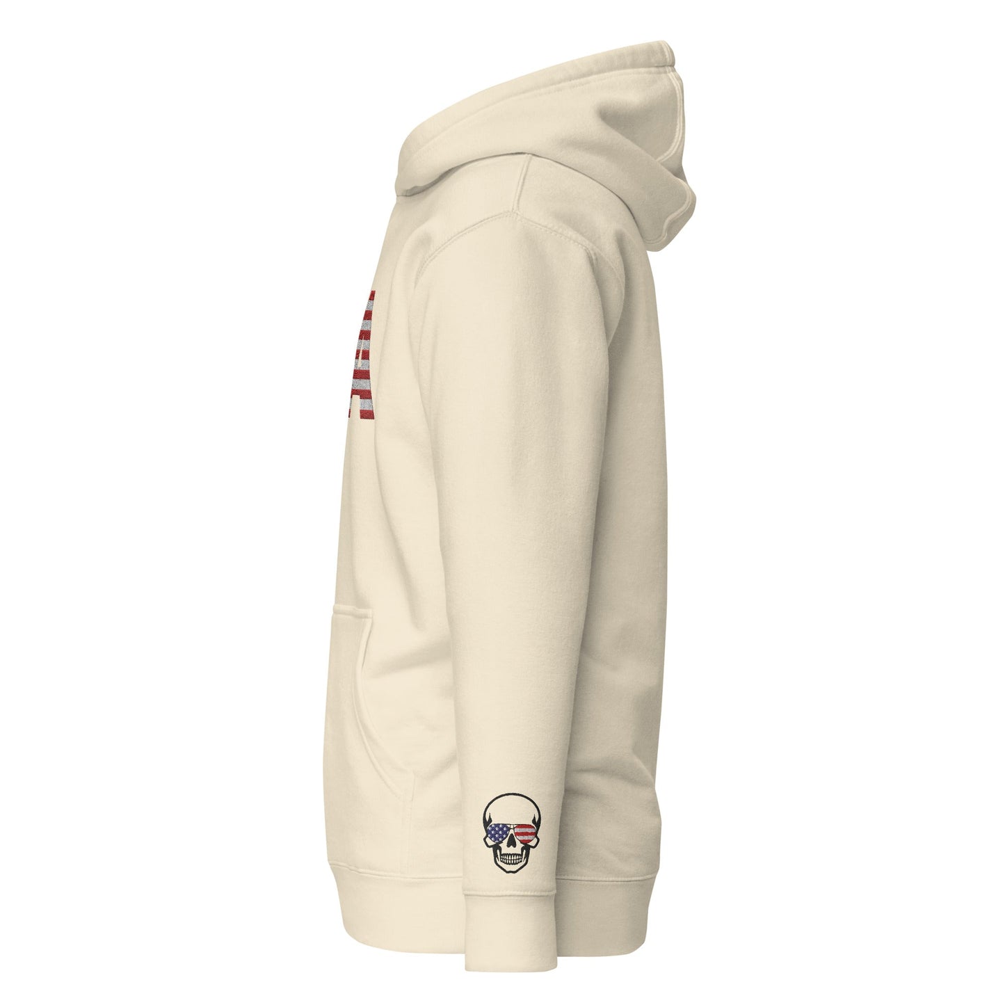USA Large Embroidery Hoodie | Patriotic Unisex Apparel