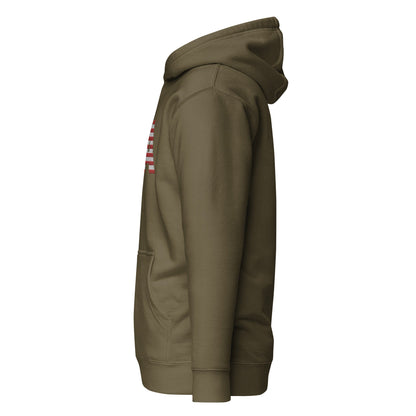USA Large Embroidery Unisex Hoodie | Patriotic Apparel