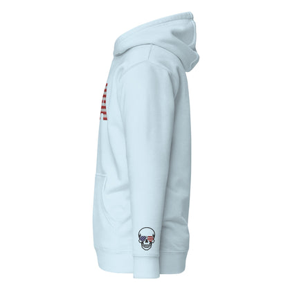 USA Large Embroidery Hoodie | Patriotic Unisex Apparel
