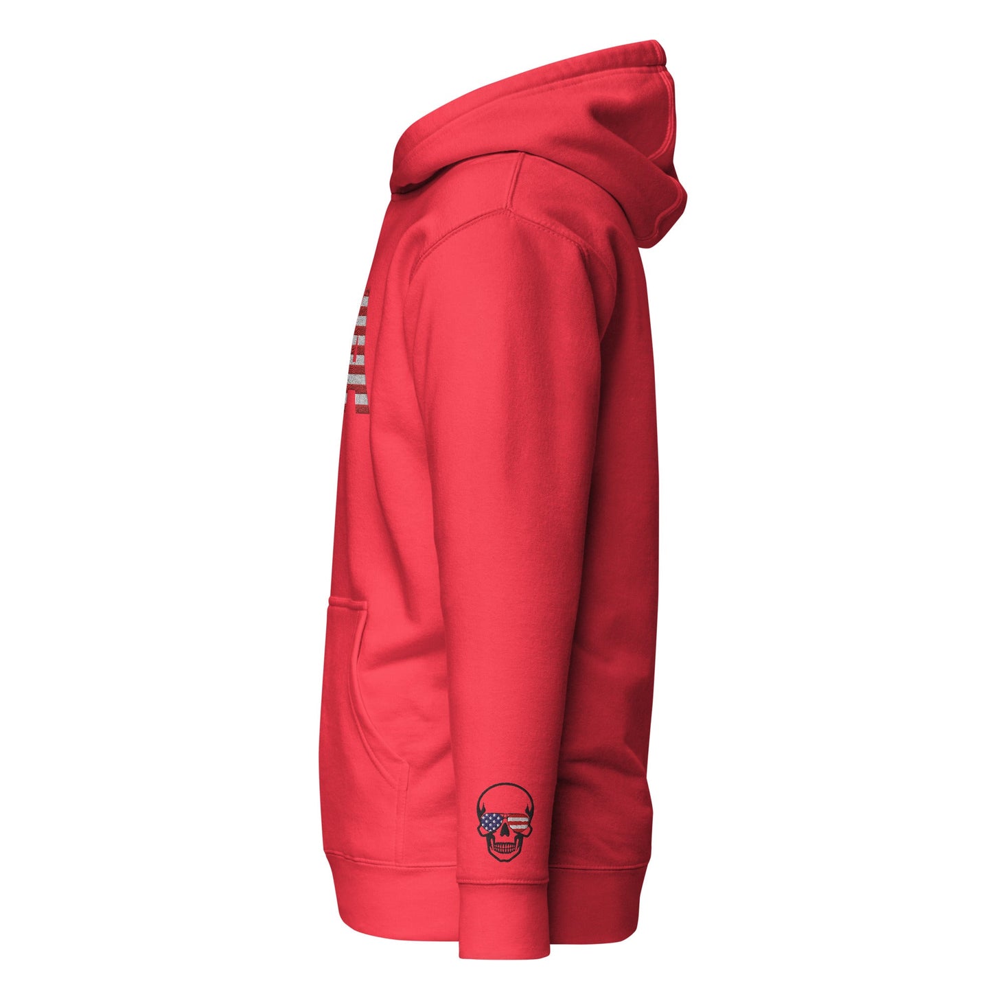 USA Large Embroidery Hoodie | Patriotic Unisex Apparel