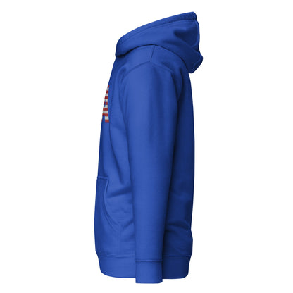 USA Large Embroidery Unisex Hoodie | Patriotic Apparel