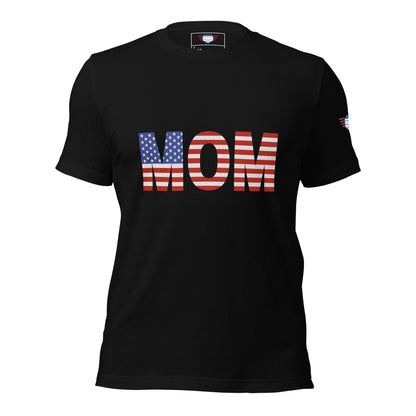 Mom USA Unisex T-Shirt | Patriotic Mother's Day Tee