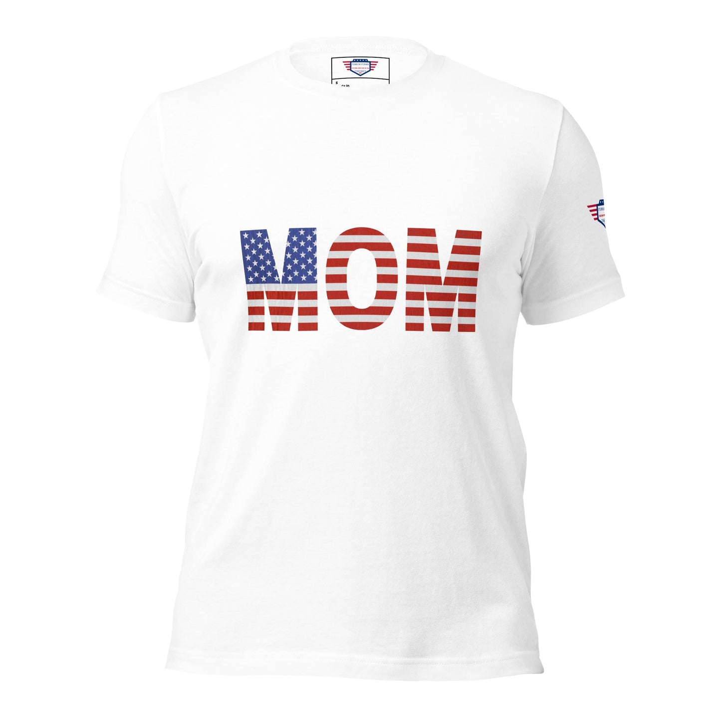 Mom USA Unisex T-Shirt | Patriotic Mother's Day Tee