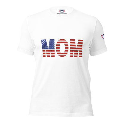 Mom USA Unisex T-Shirt | Patriotic Mother's Day Tee