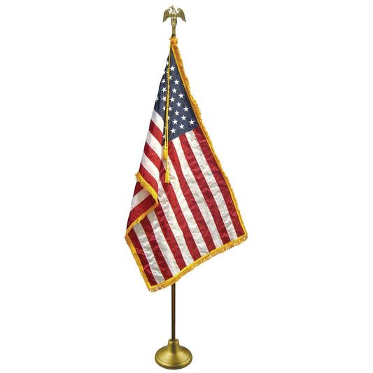 Ceremonial American Flag Display Set with Floor Stand