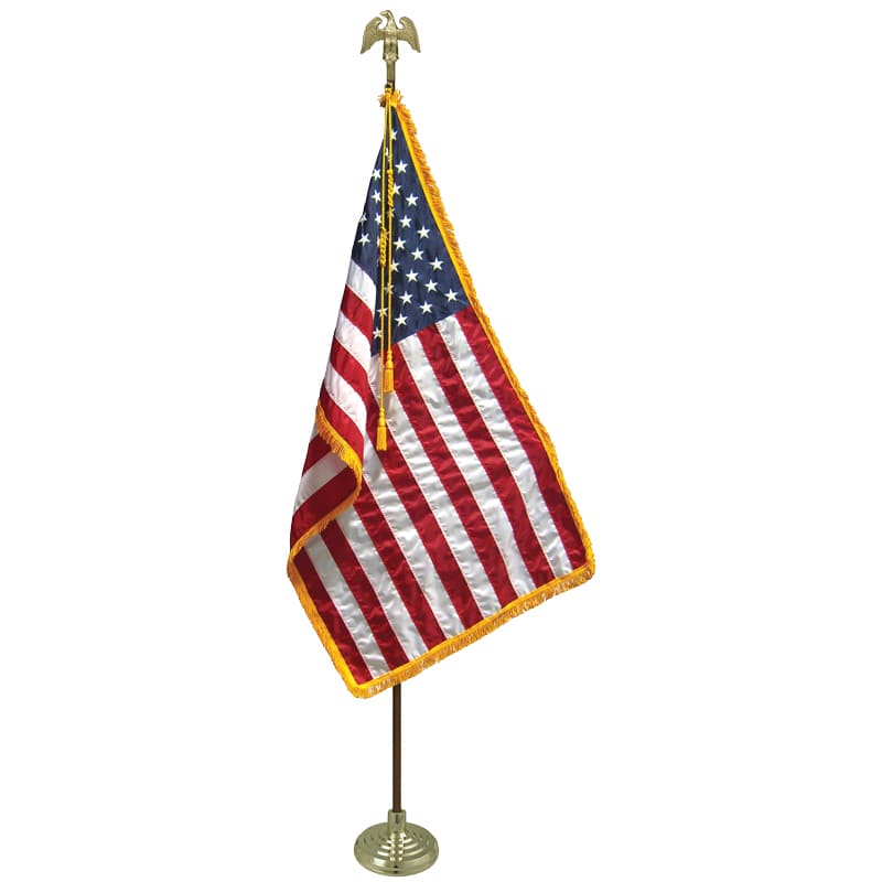 Complete Indoor Ceremonial Flag Set with Floor Stand