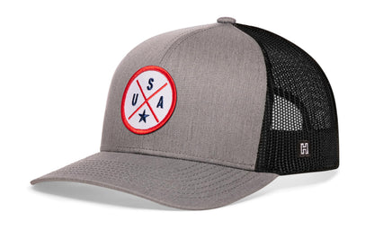 USA Trucker Hat  |  Black America Snapback