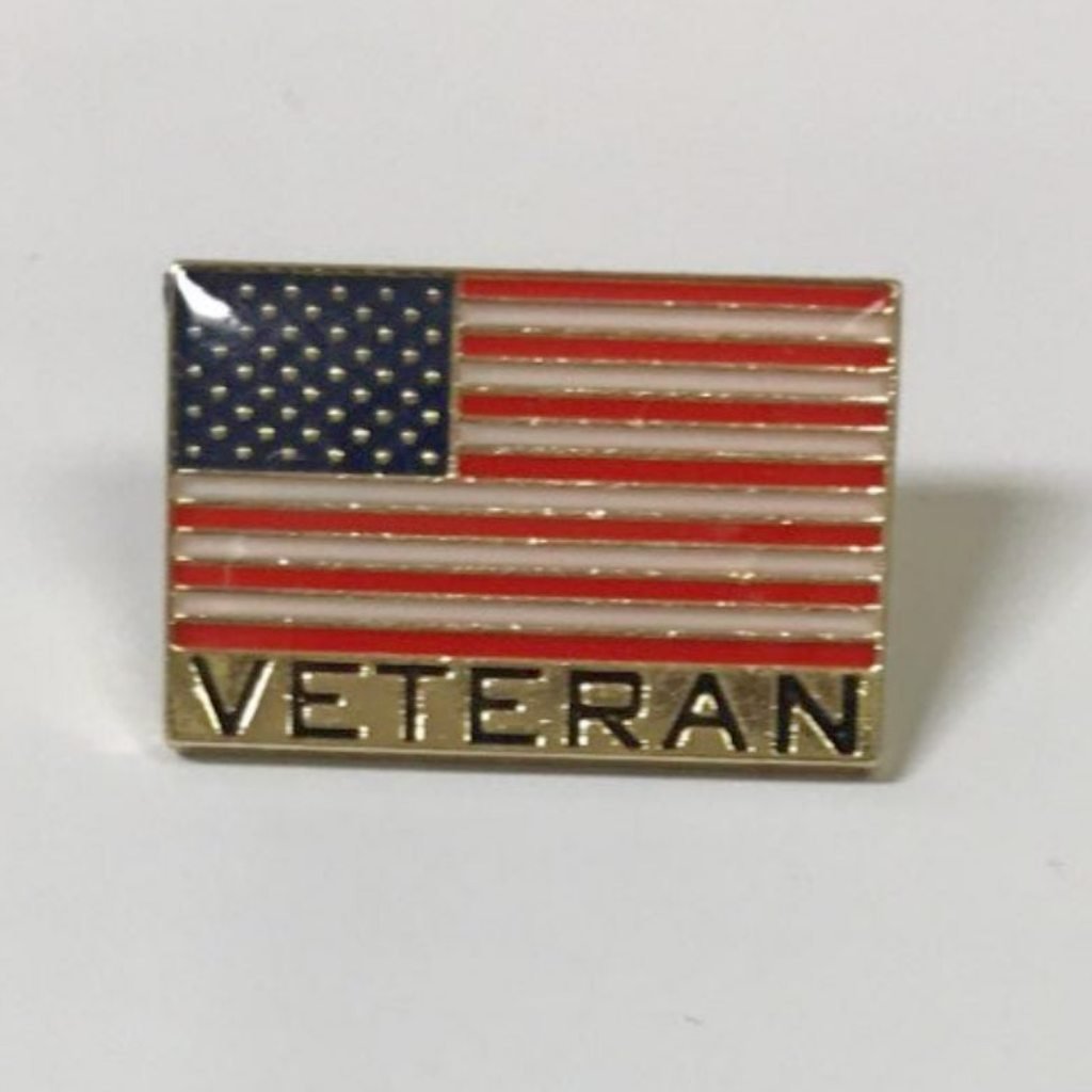 Veteran American Flag Lapel Pin (Gold Plated)