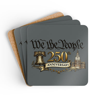 We the People 250th Anniversary Cork Coaster Set