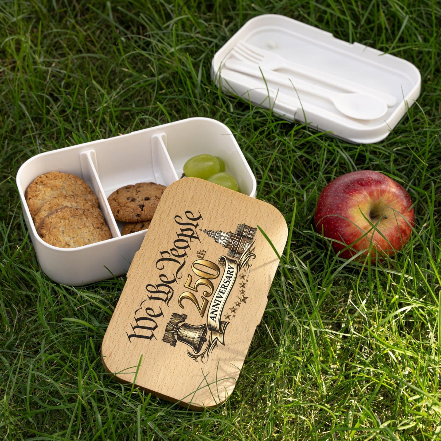 We the People – America’s 250th Anniversary Bento Wooden-Top Lunch Box (1776–2026)